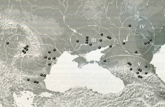 4. kép. Az Erdélyi-Tiszai műveltség kitelepülése az eurázsiai síkságra. 